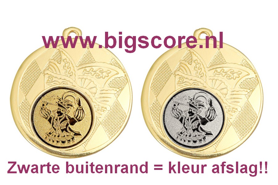 D121 Carnavalsmedaille Goud of Zilver Ø 50 mm
